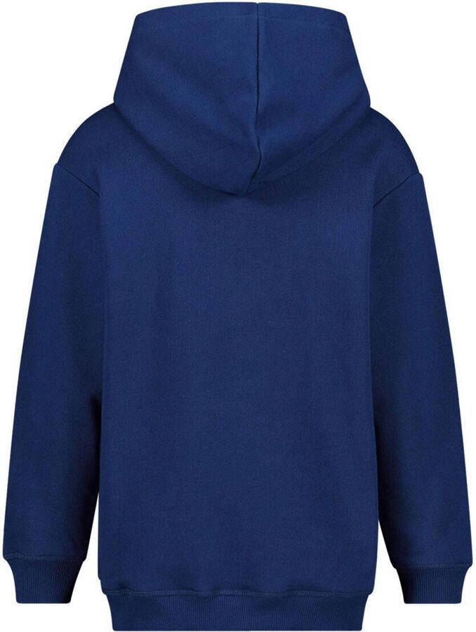 Esprit hoodie + longsleeve met logo blauw donkerblauw Sweater Logo 104-110