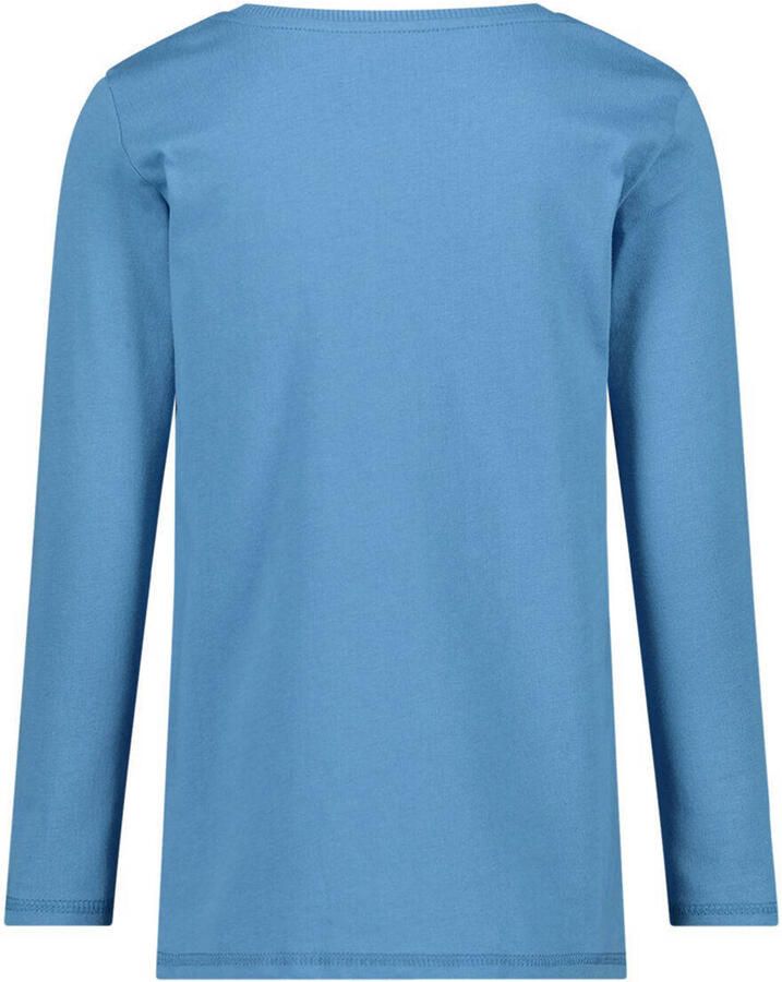 Esprit hoodie + longsleeve met logo donkerblauw lichtblauw Sweater Logo 104-110
