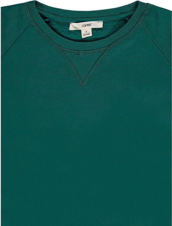 Esprit longsleeve donkergroen Jongens Katoen Ronde hals Effen 152