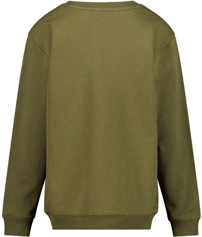 Esprit sweater met logo olijfgroen Logo 176 | Sweater van