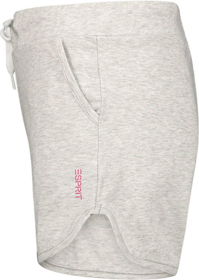 Esprit T-shirt + short lichtgroen lichtgrijs melange Shirt + broek Meisjes Katoen Ronde hals 128 - Foto 2