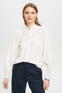 ESPRIT geweven blouse met open detail wit