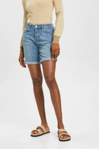 ESPRIT high waist slim fit denim short medium blue denim
