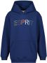 Esprit hoodie + longsleeve met logo blauw donkerblauw Sweater Logo 116-122 - Thumbnail 1