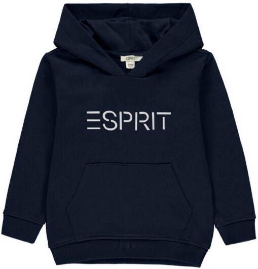 Esprit hoodie met logo donkerblauw Sweater Logo 140
