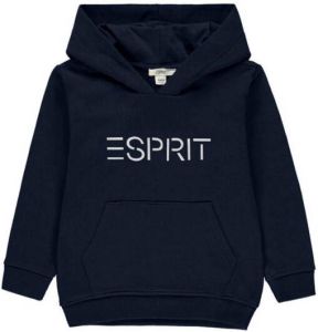ESPRIT hoodie met logo donkerblauw