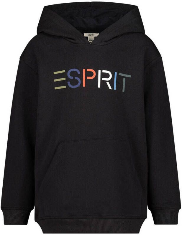 Esprit hoodie met logo zwart Sweater Logo 98 | Sweater van