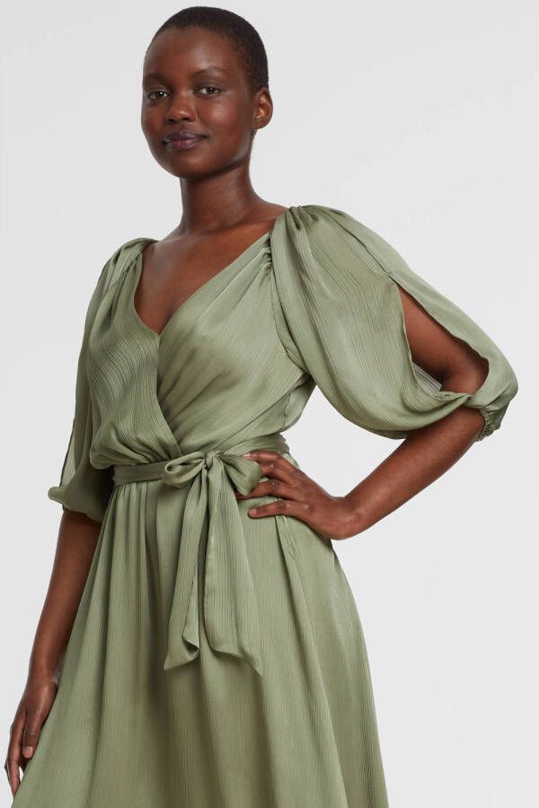 ESPRIT jurk met open detail groen