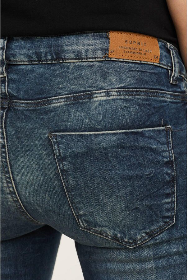 ESPRIT Maternity straight fit zwangerschapsjeans dark denim Blauw Dames Stretchdenim 34 30 - Foto 2