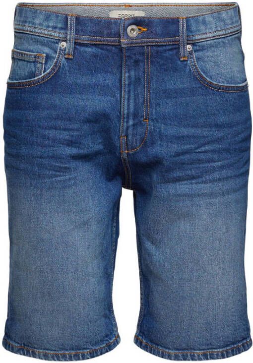 ESPRIT Men Casual regular fit jeans short blue medium wash