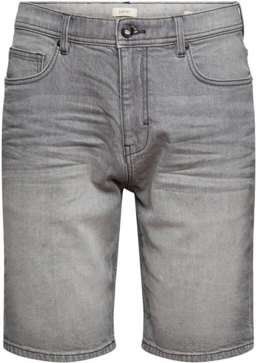 ESPRIT Men Casual regular fit jeans short grey light wash