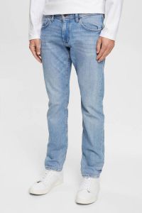 ESPRIT Men Casual slim fit jeans met biologisch katoen blue light wash