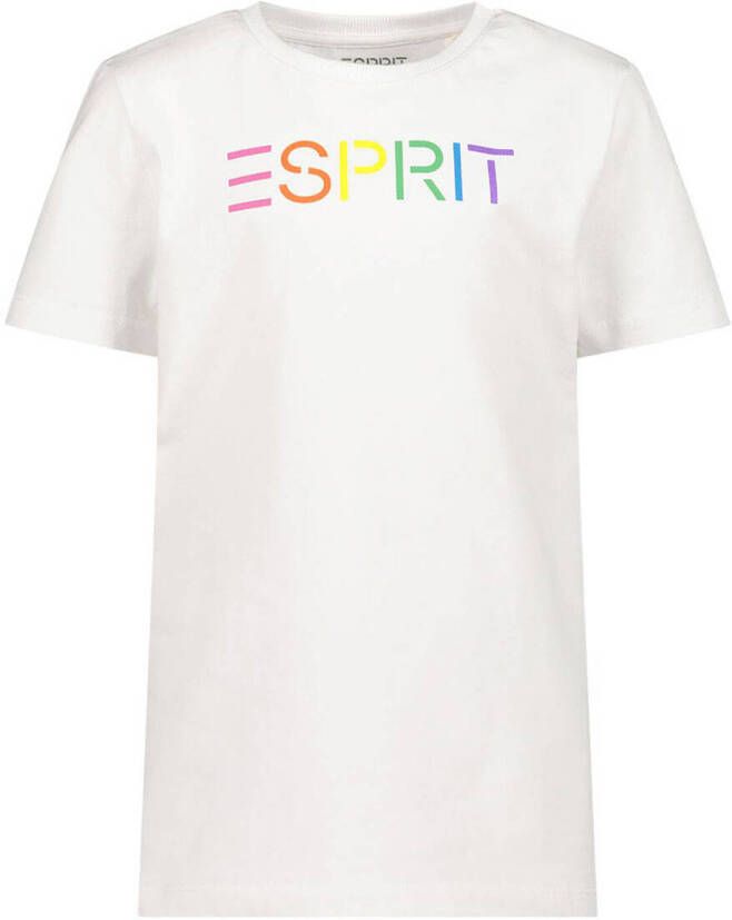 ESPRIT T-shirt met logo wit
