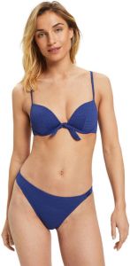 ESPRIT Women Beach beugel bikinitop met textuur blauw
