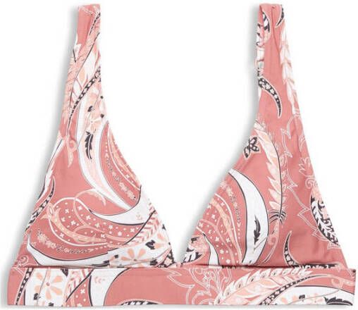 ESPRIT Women Beach bikinitop met paisley print roze wit