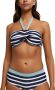 ESPRIT Women Beach niet-voorgevormde bandeau bikinitop donkerblauw wit - Thumbnail 1
