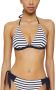 ESPRIT Women Beach niet-voorgevormde gestreepte triangel bikinitopje donkerblauw wit - Thumbnail 1