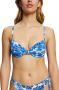 ESPRIT Women Beach voorgevormde beugel bikinitop blauw wit - Thumbnail 1