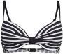 ESPRIT Women Beach voorgevormde beugel bikinitop zwart wit - Thumbnail 1