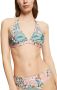 ESPRIT Women Beach voorgevormde gebloemde halter bikinitop lichtgroen - Thumbnail 1