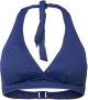 ESPRIT Women Beach voorgevormde halter bikinitop met textuur blauw - Thumbnail 1