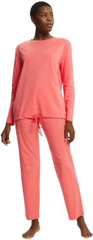 ESPRIT Women Bodywear pyjama koraalrood