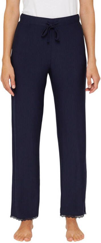 ESPRIT Women Bodywear viscose pyjamabroek donkerblauw