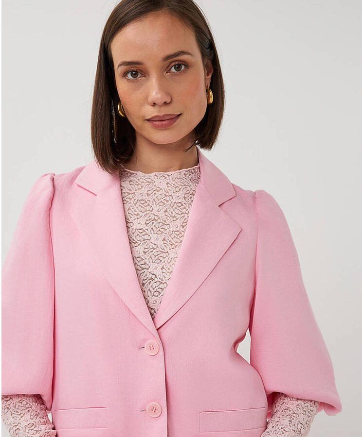 Esqualo cropped blazer roze - Foto 2