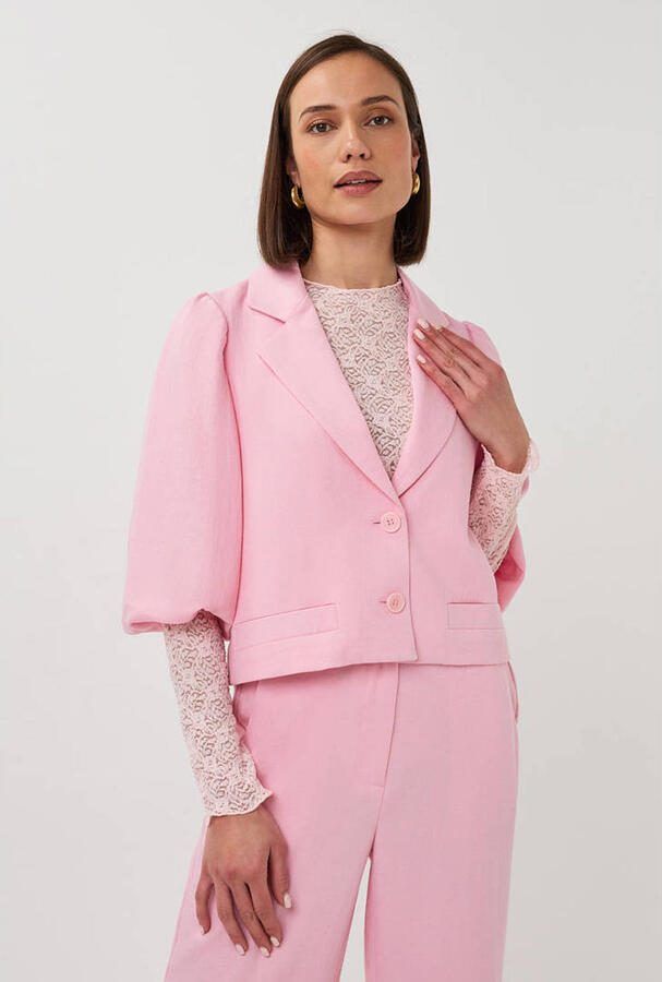 Esqualo cropped blazer roze