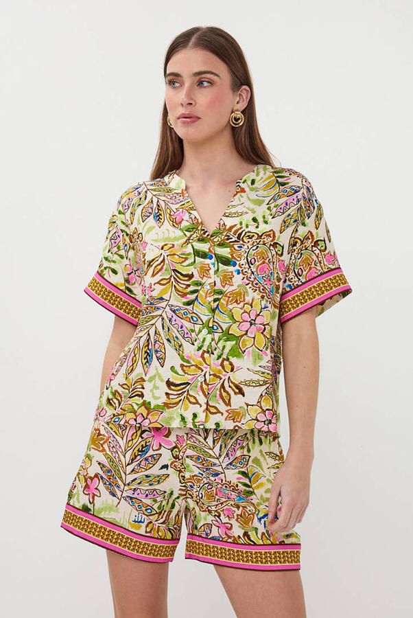 Esqualo gebloemde blouse multi