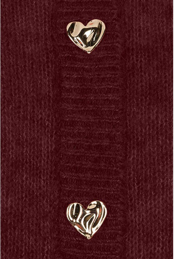 Esqualo gebreid vest met wol donkerrood - Foto 2