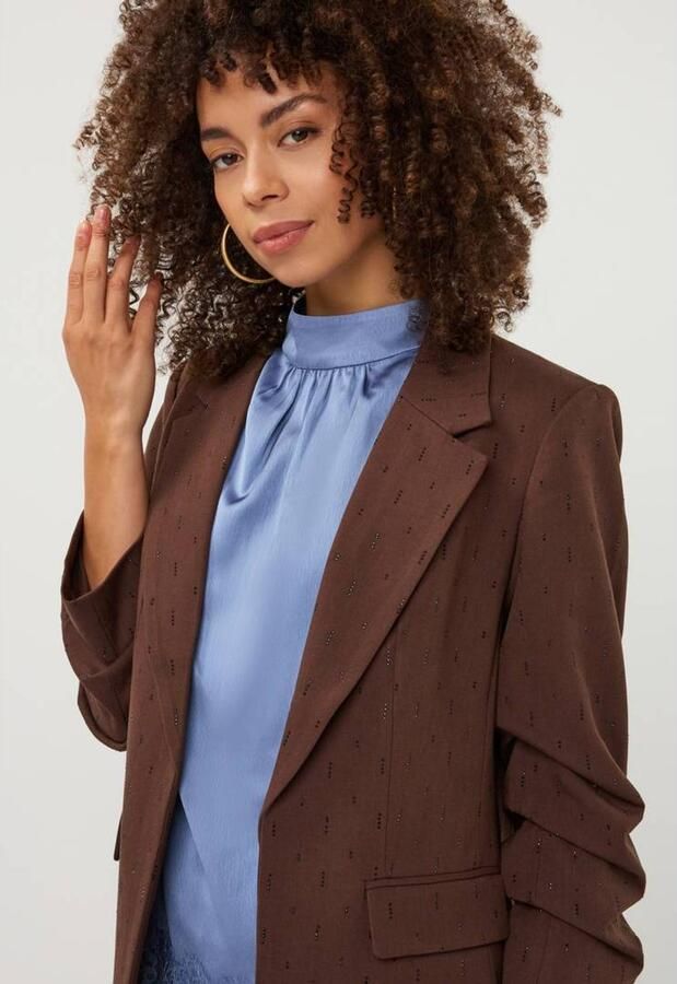Esqualo getailleerde blazer bruin - Foto 2