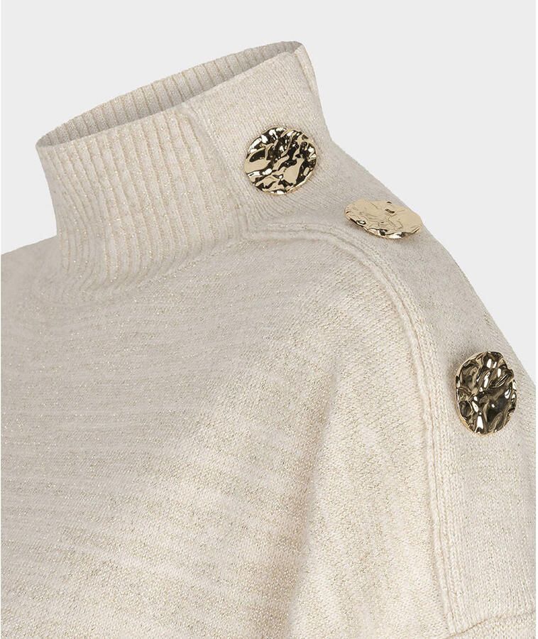 Esqualo jurk met col en wol beige - Foto 2