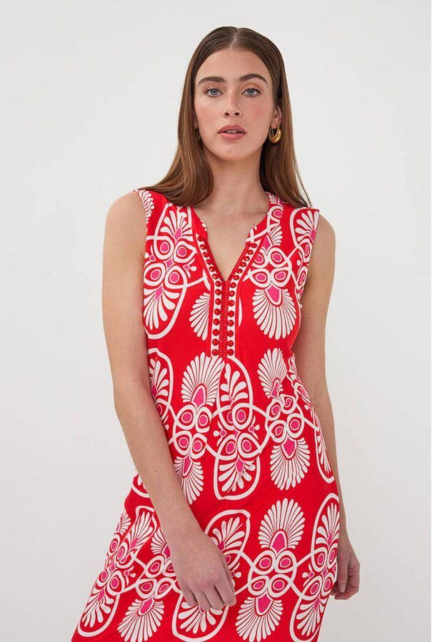 Esqualo midi jurk rood