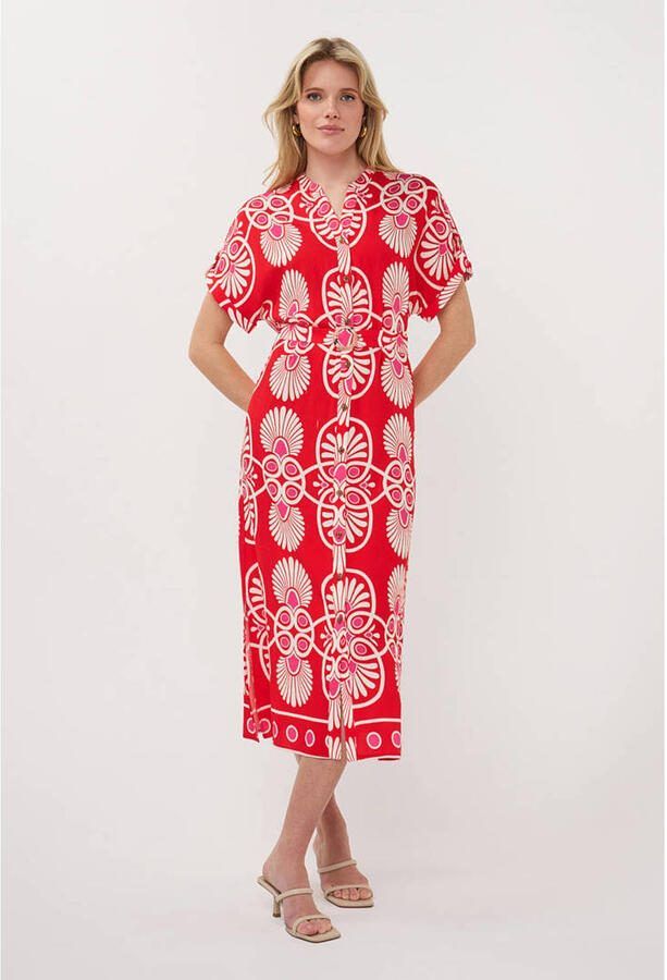 Esqualo midi jurk rood