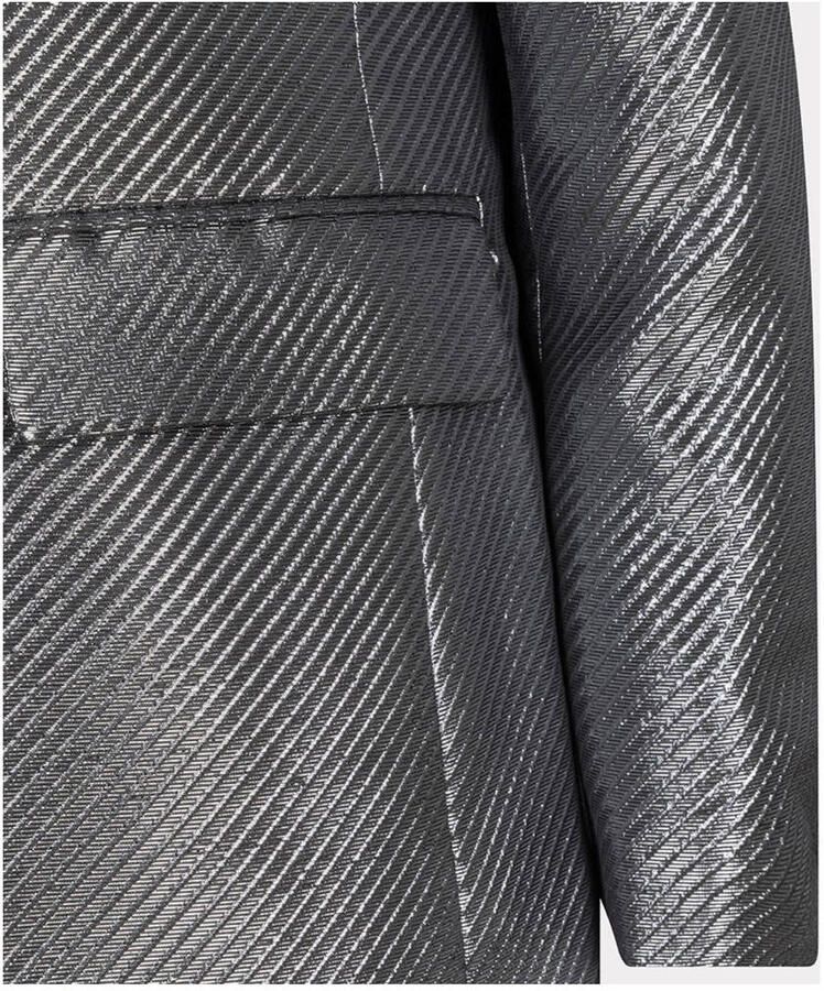 Esqualo Metallic Blazer in Zilver Gray Dames - Foto 2
