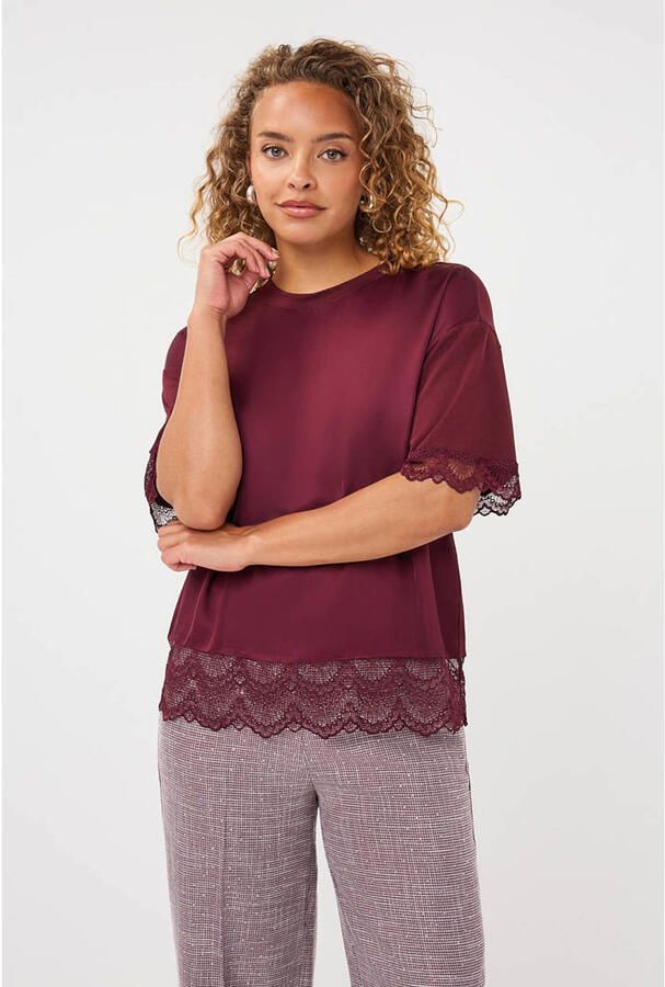Esqualo T-shirt donkerrood
