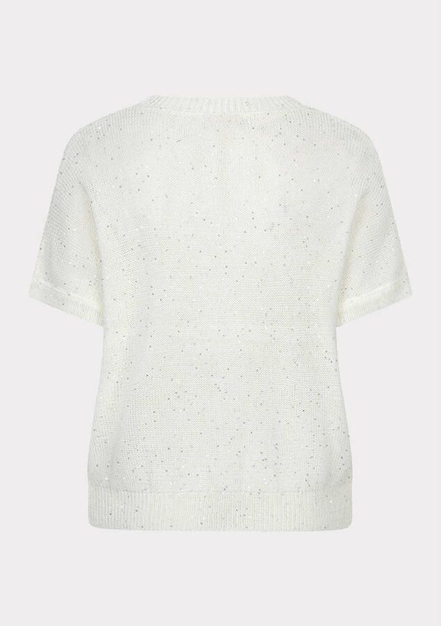 Esqualo top met glitter ecru - Foto 3