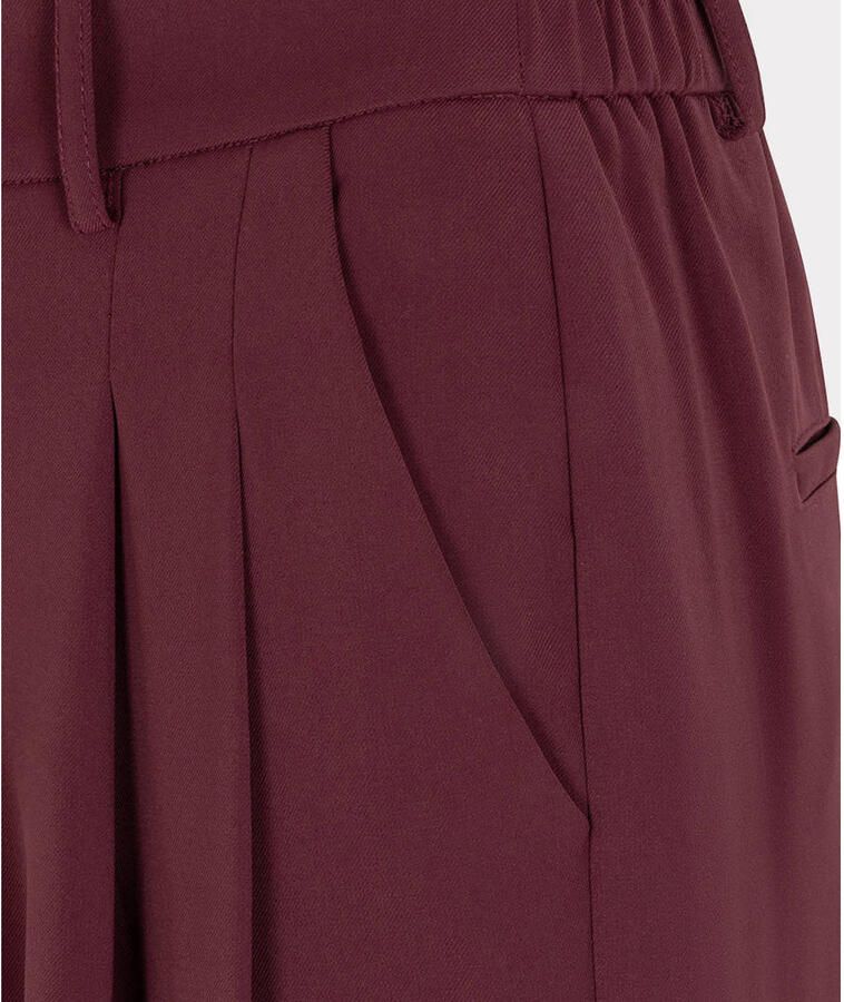 Esqualo wide leg broek donkerrood - Foto 2