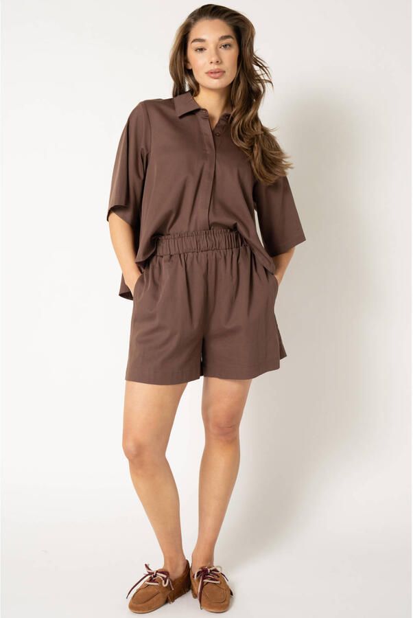EST'SEVEN Dames Blouses Alijah Blouse Rnbw Bruin - Foto 5