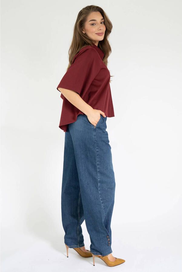 Est'seven blouse donkerrood - Foto 3