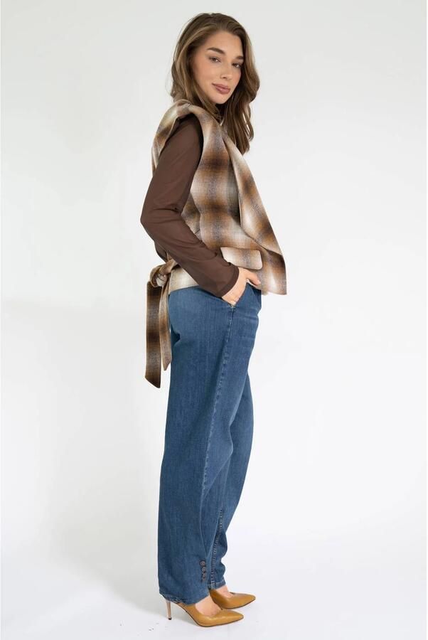 EST'SEVEN Dames Tops & T-shirts Siral Top Bruin - Foto 7