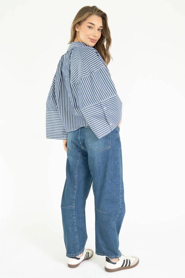 EST'SEVEN Dames Blouses Varissa Blouse Blauw - Foto 7