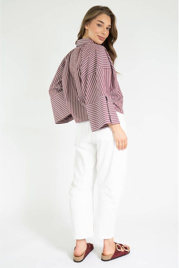 EST'SEVEN Dames Blouses Varissa Blouse Bordeaux - Foto 6