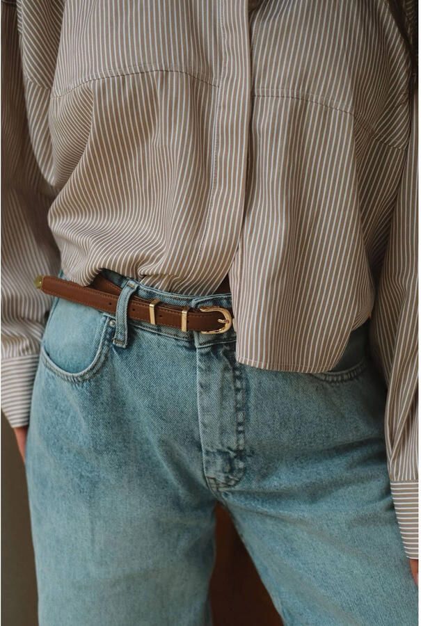 Est'seven high waist wide leg jeans light blue denim - Foto 2