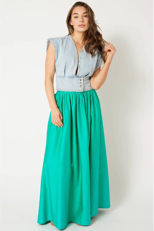 Est'seven maxi rok groen