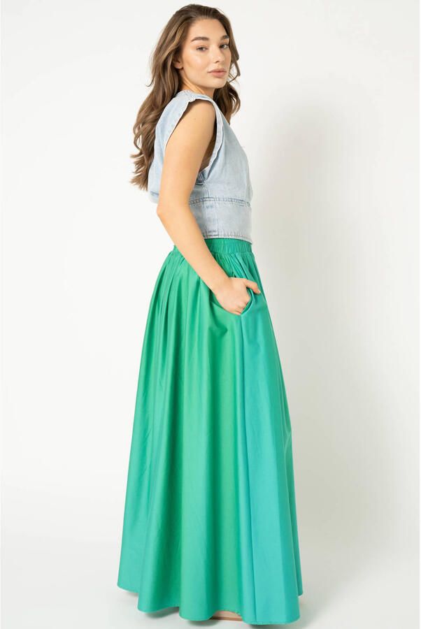 Est'seven maxi rok groen - Foto 2