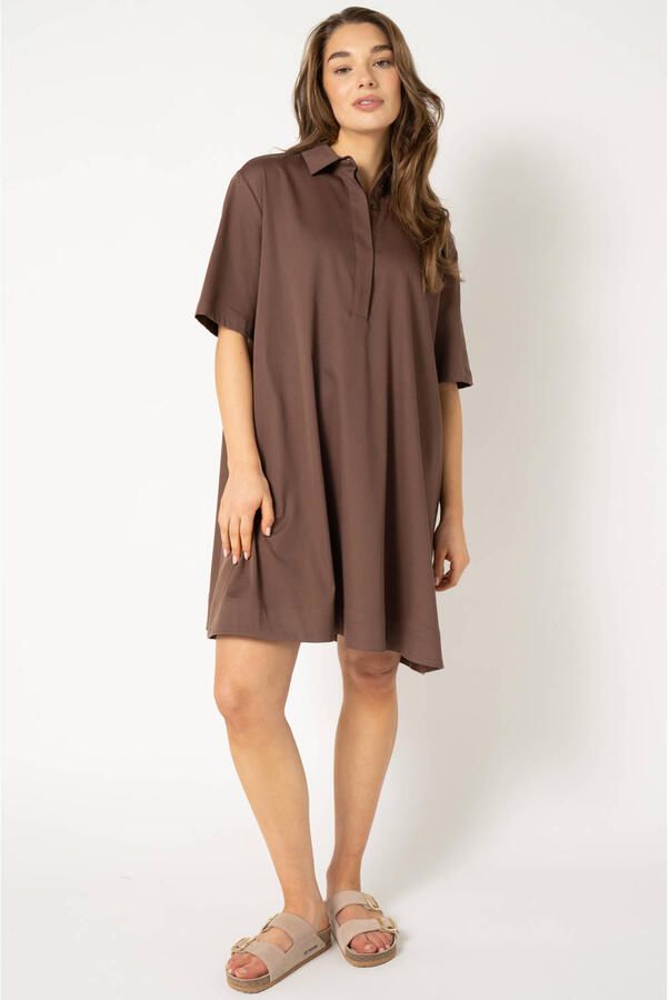 Est'seven midi jurk bruin
