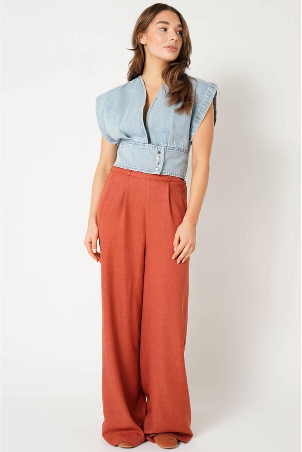 Est'seven top light blue denim - Foto 3