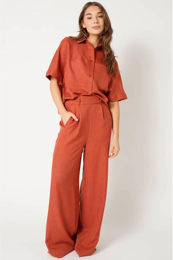 EST'SEVEN Dames Blouses Freya Top Rood - Foto 5